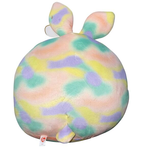 Ty Squish A Boos Plush Furry Easter Bunny Pillow Nursery Decor Baby Shower 18" - Picture 5 of 13